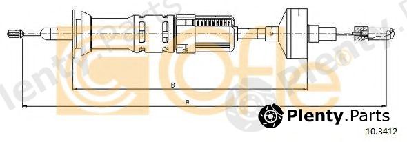  COFLE part 10.3412 (103412) Clutch Cable