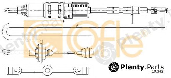  COFLE part 10.342 (10342) Clutch Cable