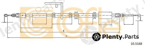  COFLE part 10.5168 (105168) Cable, parking brake
