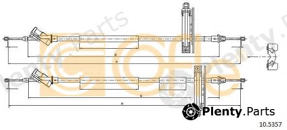  COFLE part 10.5357 (105357) Cable, parking brake