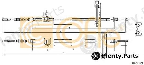  COFLE part 105359 Cable, parking brake