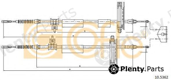  COFLE part 10.5362 (105362) Cable, parking brake