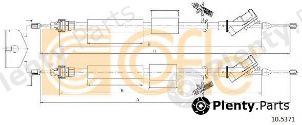  COFLE part 10.5371 (105371) Cable, parking brake