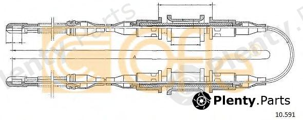  COFLE part 10591 Cable, parking brake