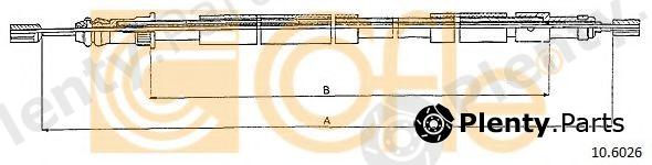  COFLE part 10.6026 (106026) Cable, parking brake