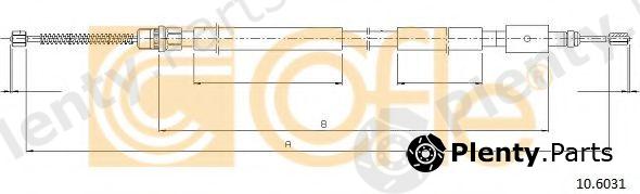  COFLE part 10.6031 (106031) Cable, parking brake