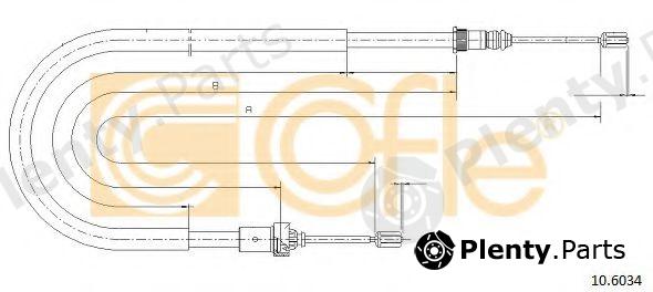  COFLE part 10.6034 (106034) Cable, parking brake