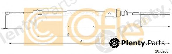  COFLE part 10.6203 (106203) Cable, parking brake