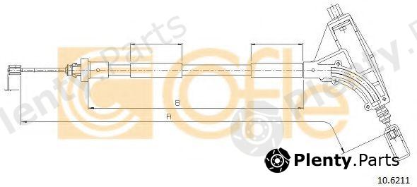  COFLE part 10.6211 (106211) Cable, parking brake