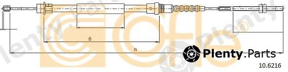  COFLE part 10.6216 (106216) Cable, parking brake