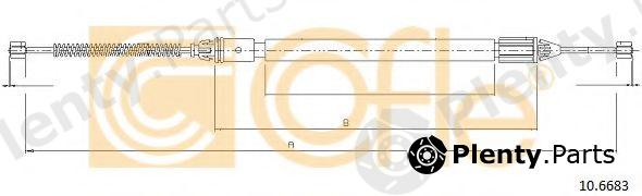  COFLE part 10.6683 (106683) Cable, parking brake