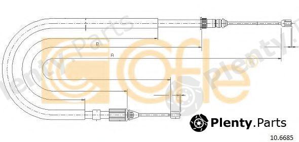  COFLE part 10.6685 (106685) Cable, parking brake