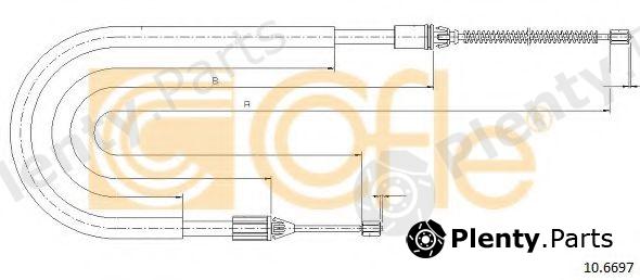  COFLE part 106697 Cable, parking brake