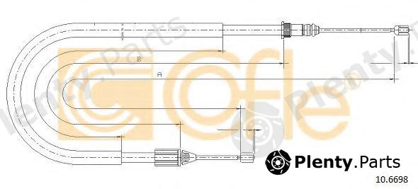 COFLE part 10.6698 (106698) Cable, parking brake