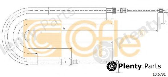  COFLE part 10.6791 (106791) Cable, parking brake