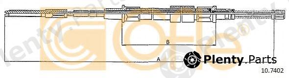  COFLE part 10.7402 (107402) Cable, parking brake