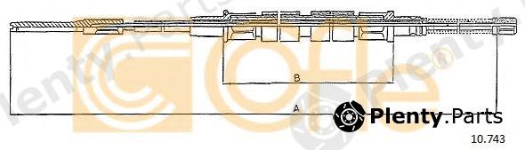 COFLE part 10.743 (10743) Cable, parking brake