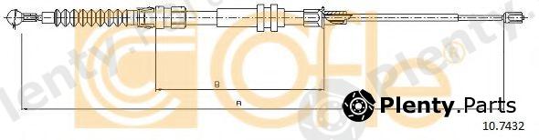  COFLE part 10.7432 (107432) Cable, parking brake
