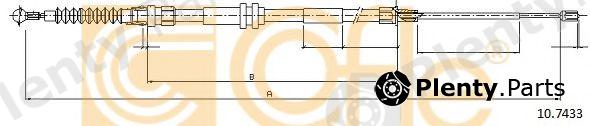  COFLE part 10.7433 (107433) Cable, parking brake