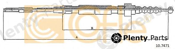  COFLE part 10.7471 (107471) Cable, parking brake