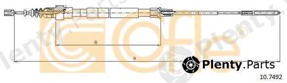  COFLE part 10.7492 (107492) Cable, parking brake
