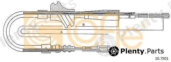  COFLE part 10.7501 (107501) Cable, parking brake