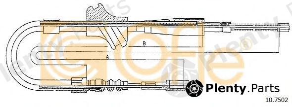  COFLE part 10.7502 (107502) Cable, parking brake