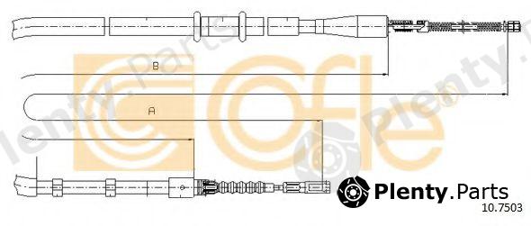  COFLE part 10.7503 (107503) Cable, parking brake