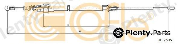  COFLE part 107505 Cable, parking brake