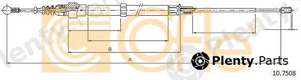  COFLE part 10.7508 (107508) Cable, parking brake