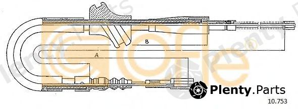  COFLE part 10.753 (10753) Cable, parking brake