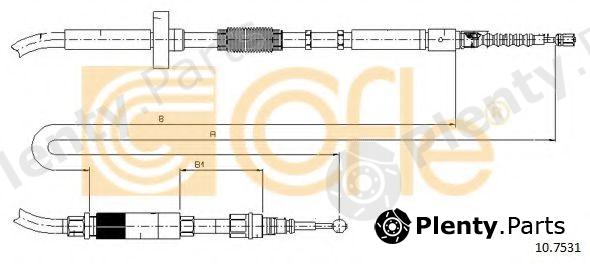  COFLE part 107531 Cable, parking brake