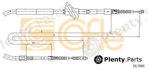  COFLE part 10.7583 (107583) Cable, parking brake