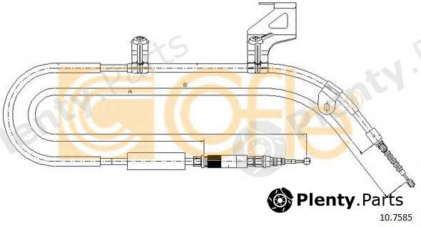  COFLE part 107585 Cable, parking brake