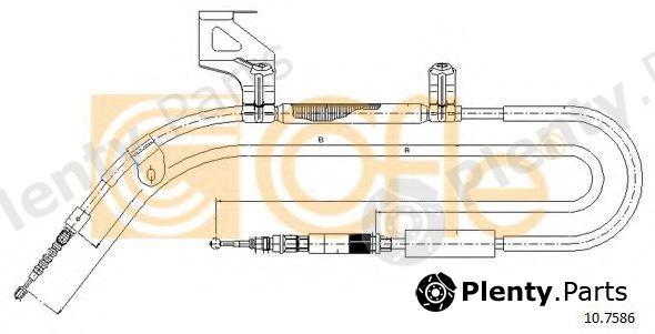  COFLE part 107586 Cable, parking brake