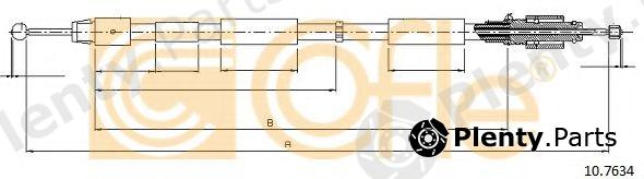  COFLE part 10.7634 (107634) Cable, parking brake