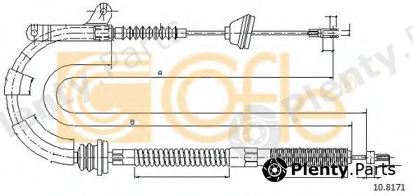  COFLE part 108171 Cable, parking brake
