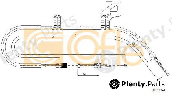  COFLE part 109041 Cable, parking brake