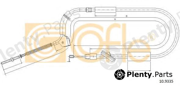  COFLE part 10.9335 (109335) Cable, parking brake