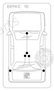  COFLE part 108187 Cable, parking brake