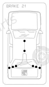  COFLE part 10.5416 (105416) Cable, parking brake