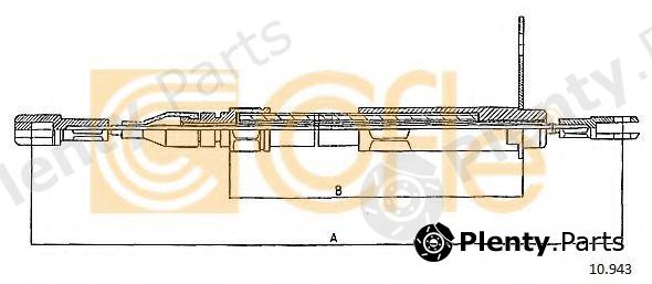  COFLE part 10.943 (10943) Cable, parking brake
