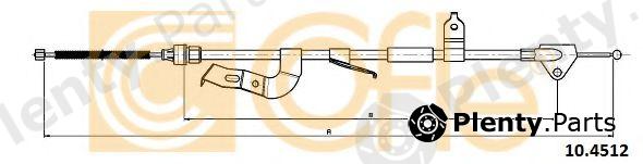  COFLE part 10.4512 (104512) Cable, parking brake