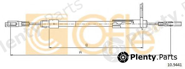  COFLE part 10.9441 (109441) Cable, parking brake