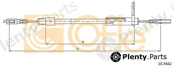  COFLE part 10.9442 (109442) Cable, parking brake