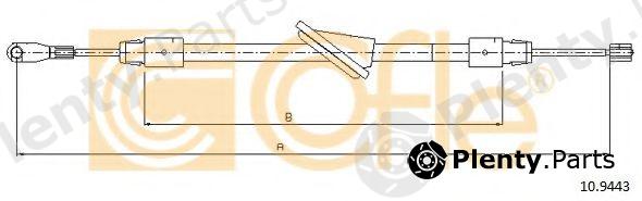  COFLE part 109443 Cable, parking brake