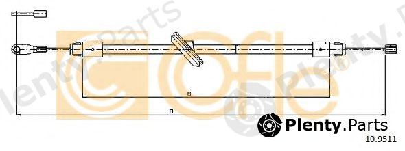  COFLE part 109511 Cable, parking brake