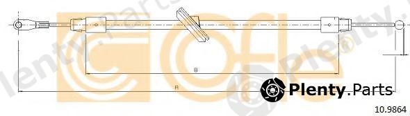  COFLE part 10.9864 (109864) Cable, parking brake