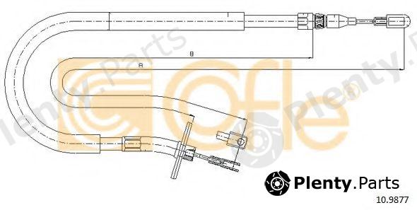  COFLE part 109877 Cable, parking brake