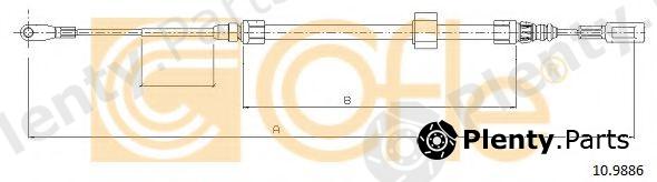  COFLE part 10.9886 (109886) Cable, parking brake